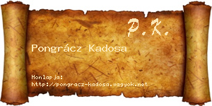 Pongrácz Kadosa névjegykártya